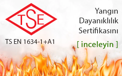 TS EN 1634-1+A1 yangın dayanıklılık sertifikası